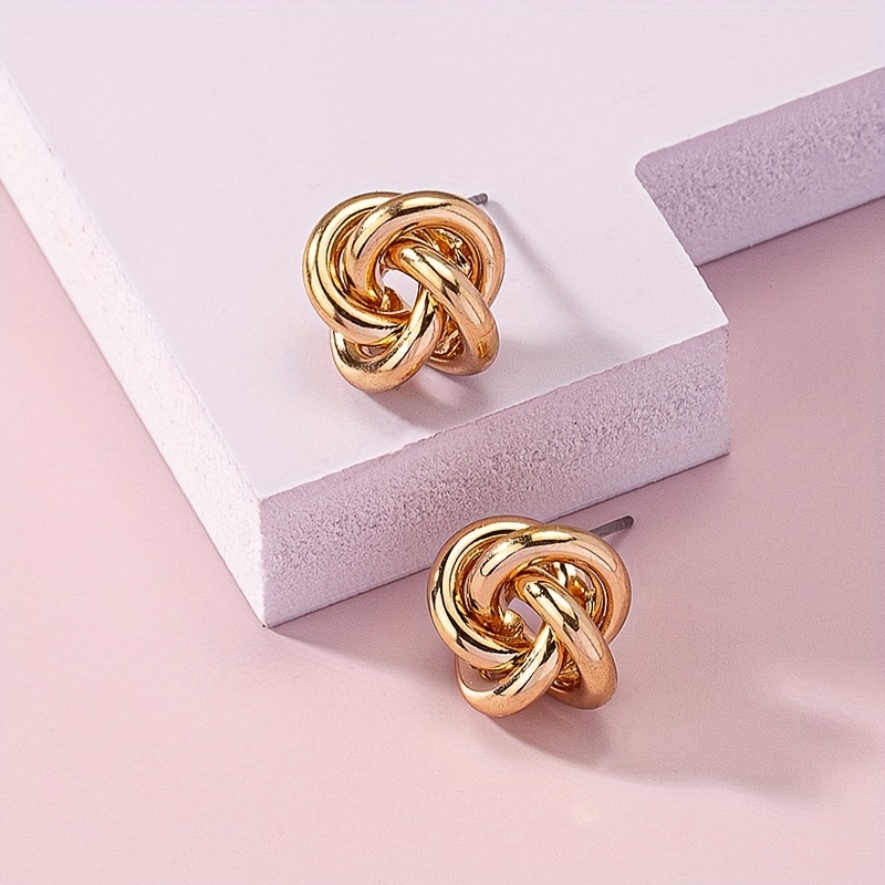 Golden Flower Ball Earrings, Delicate Light Temperament, Stylish & Versatile